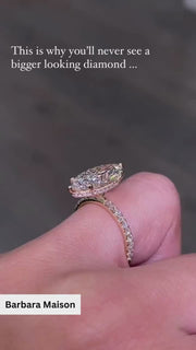 5.0 CT Marquise Lab Grown Diamond Hidden Halo & Pave  Engagement Ring-custom listing for -Delois