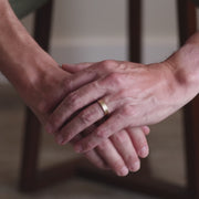 Men's Wedding Band with Beveled Edges