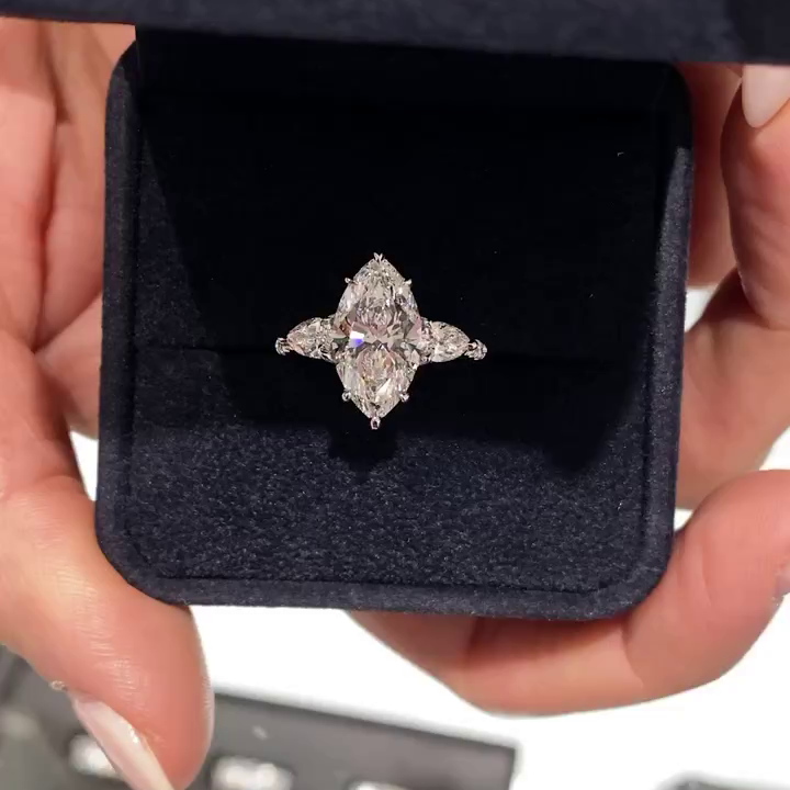 2.80 CT Marquise Cut E/VS1 Lab Grown DIamond Engagement Ring- Specially Reserved for Melissa