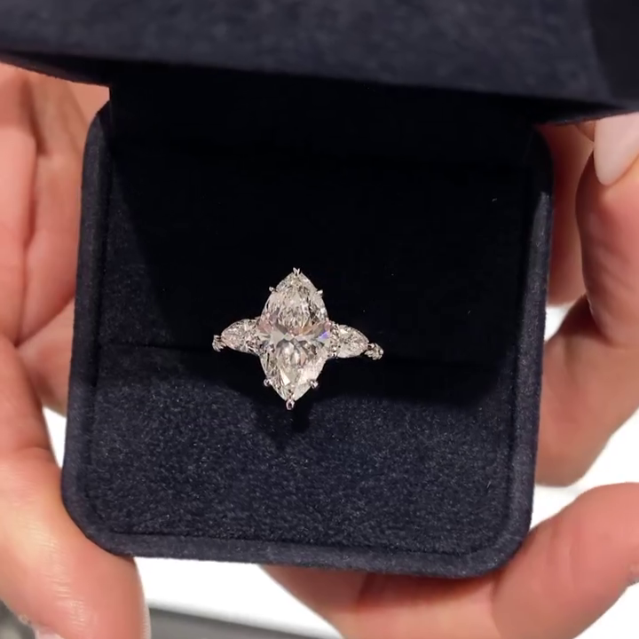 2.80 CT Marquise Cut E/VS1 Lab Grown DIamond Engagement Ring- Specially Reserved for Melissa