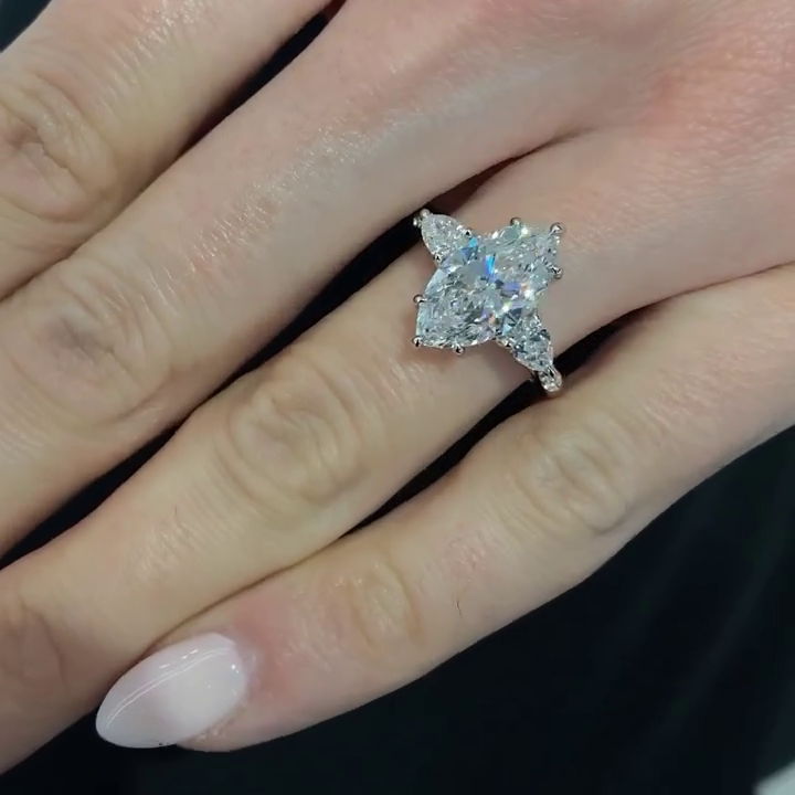 2.80 CT Marquise Cut E/VS1 Lab Grown DIamond Engagement Ring- Specially Reserved for Melissa