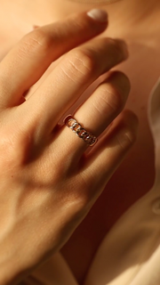 Chain Plain Style Wedding Band