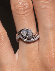 1.0 -1.50 CT Oval Cut Lab Grown Diamond Solitaire Engagement Ring