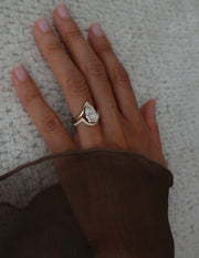 1.0 - 2.5 CT Pear Shaped Lab Grown Diamond Solitaire Style Bridal Set