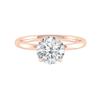 1.85 CT Round Cut Solitaire Moissanite Engagement Ring - Barbara Maison 