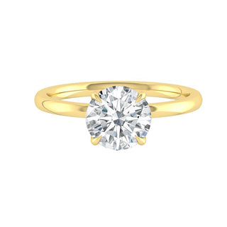 1.85 CT Round Cut Solitaire Moissanite Engagement Ring - Barbara Maison 