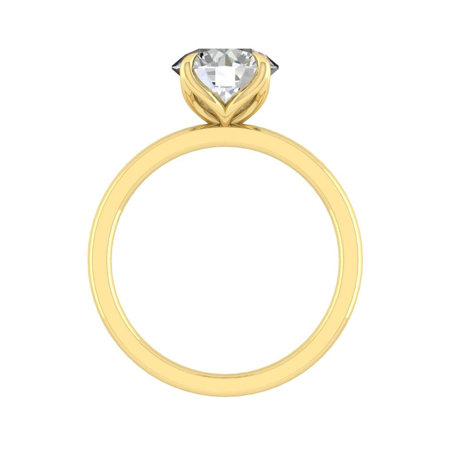 1.85 CT Round Cut Solitaire Moissanite Engagement Ring - Barbara Maison 