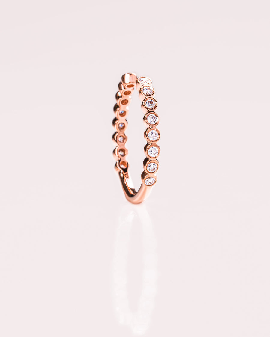 0.23 Shaped Moissanite Open Wedding Band