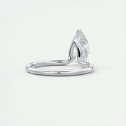 2 CT Pear Solitaire CVD F/VS1 Diamond Engagement Ring - Barbara Maison 
