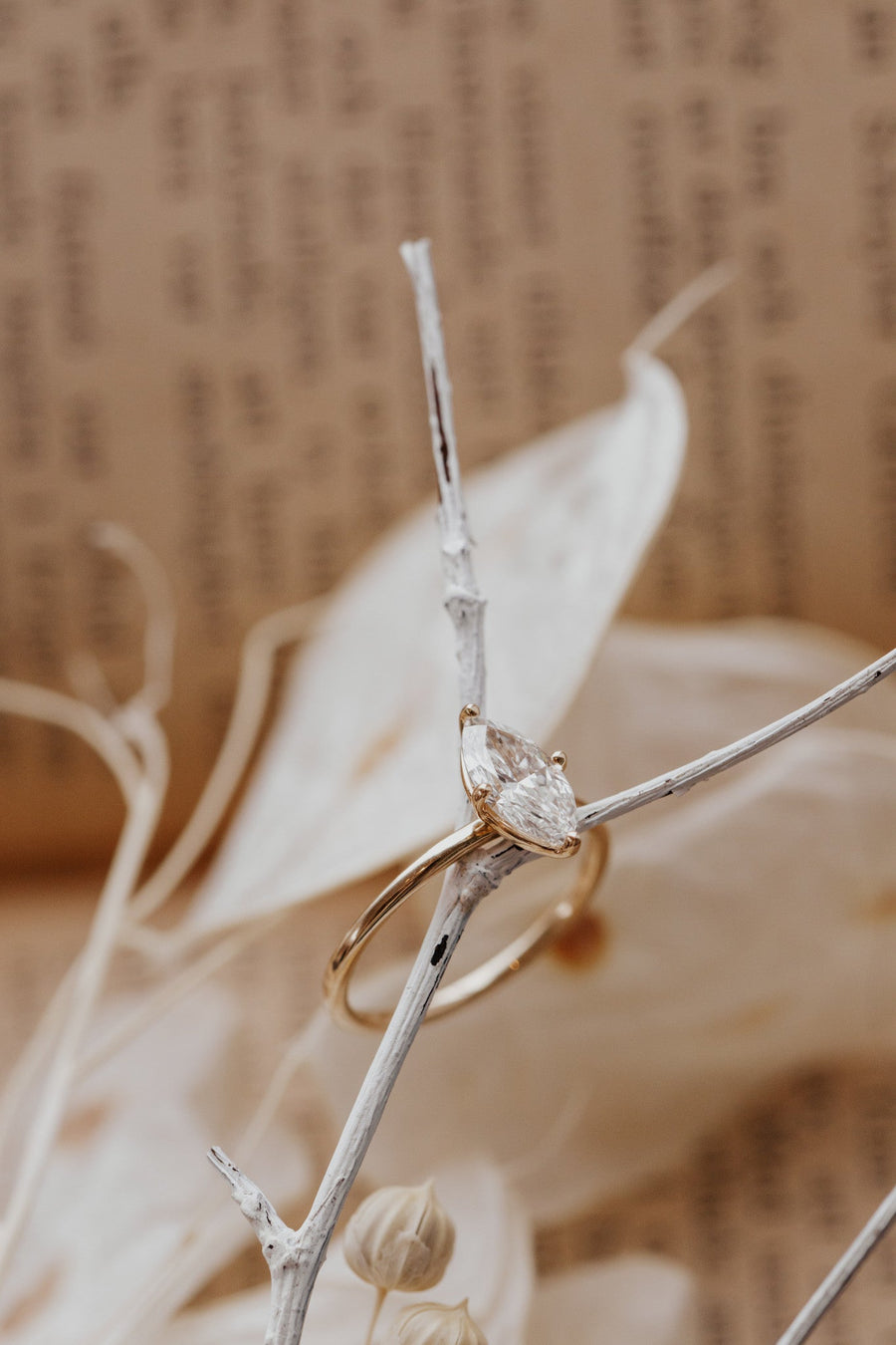 1.0 CT Marquise Cut Solitaire Moissanite Engagement Ring - Barbara Maison 