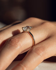 2.72 CT Oval Cut Solitaire Moissanite Engagement Ring - Barbara Maison 