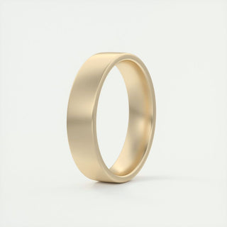 Classic Satin-Finish Yellow Gold Men's Band - Barbara Maison 