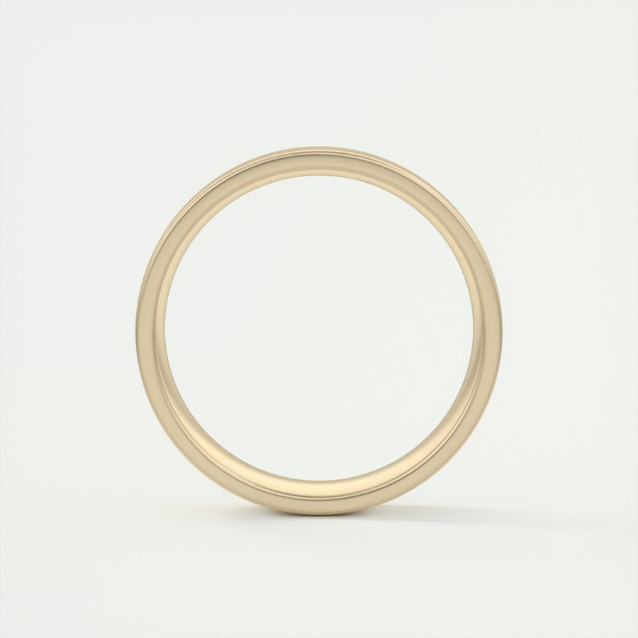 Classic Satin-Finish Yellow Gold Men's Band - Barbara Maison 