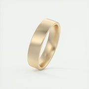 Classic Satin-Finish Yellow Gold Men's Band - Barbara Maison 