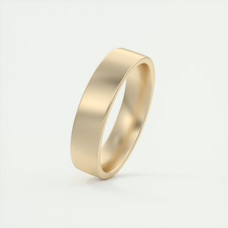 Classic Satin-Finish Yellow Gold Men's Band - Barbara Maison 