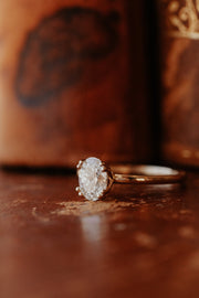 1.33 CT Oval Cut Solitaire Moissanite Engagement Ring - Barbara Maison 