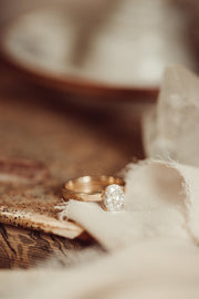 1.33 CT Oval Cut Solitaire Moissanite Engagement Ring - Barbara Maison 