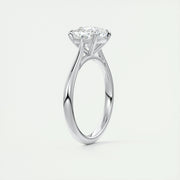 2 CT Cushion Solitaire CVD F/VS1 Diamond Engagement Ring - Barbara Maison 
