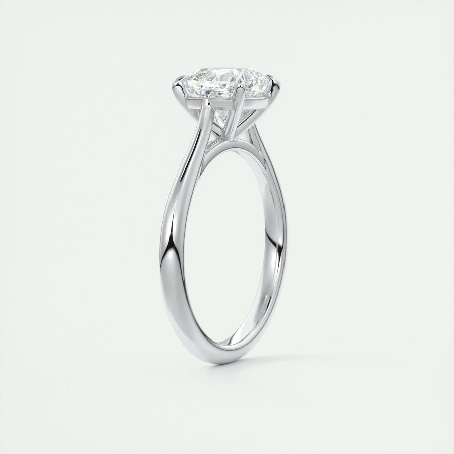 2 CT Cushion Solitaire CVD F/VS1 Diamond Engagement Ring - Barbara Maison 