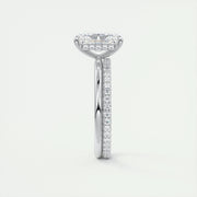 2 CT Radiant Hidden Halo CVD F/VS1 Diamond Engagement Ring - Barbara Maison 