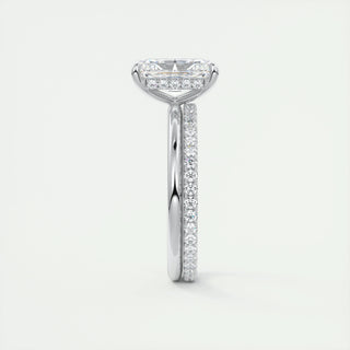 2 CT Radiant Hidden Halo CVD F/VS1 Diamond Engagement Ring - Barbara Maison 