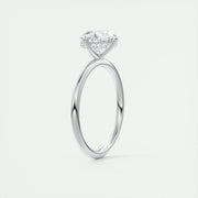 2 CT Oval Hidden Halo CVD F/VS1 Diamond Engagement Ring - Barbara Maison 