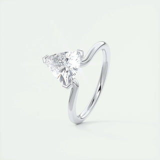 1.5 CT Trillion Solitaire CVD F/VS1 Diamond Engagement Ring - Barbara Maison 