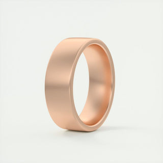 Satin-Finish Rose Gold Regular Men's Band - Barbara Maison 