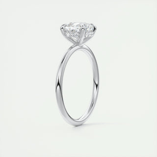 2 CT Cushion Hidden Halo CVD F/VS1 Diamond Engagement Ring - Barbara Maison 