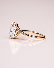 5.18 CT Oval Cut Solitaire Moissanite Engagement Ring - Barbara Maison 