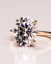 5.18 CT Oval Cut Solitaire Moissanite Engagement Ring - Barbara Maison 
