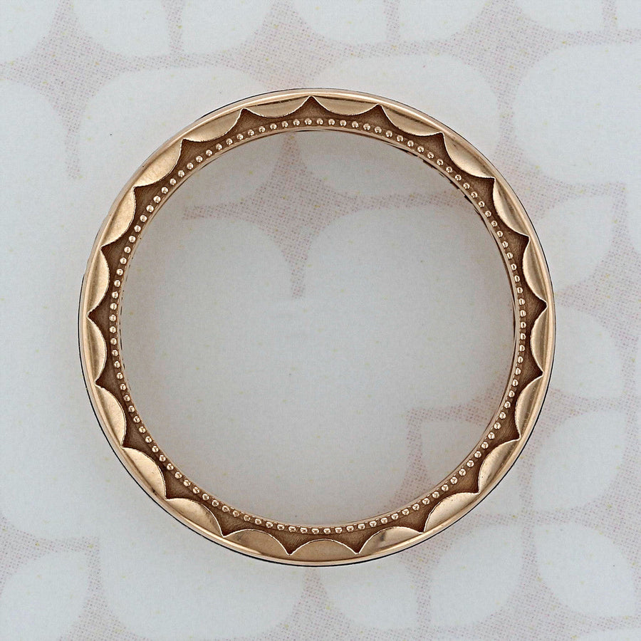 Satin Scratch Finish Classic Men's Band - Barbara Maison 