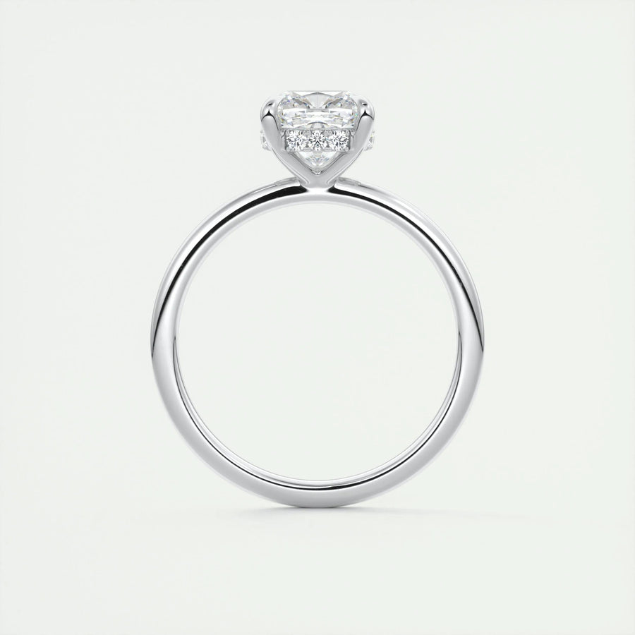 2 CT Cushion Hidden Halo CVD F/VS1 Diamond Engagement Ring - Barbara Maison 