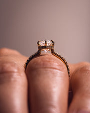 1.98 CT Marquise Solitaire Moissanite Engagement Ring With Hidden Halo/Pave Setting - Barbara Maison 