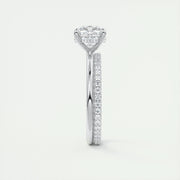 2 CT Cushion Hidden Halo CVD F/VS1 Diamond Engagement Ring - Barbara Maison 