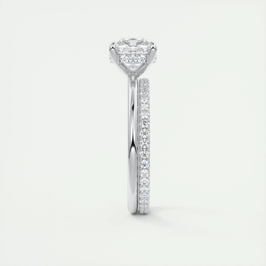 2 CT Cushion Hidden Halo CVD F/VS1 Diamond Engagement Ring - Barbara Maison 