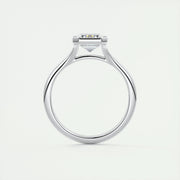 2 CT Emerald Bezel CVD F/VS1 Diamond Engagement Ring - Barbara Maison 