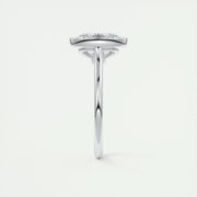 2 CT Oval Bezel CVD F/VS1 Diamond Engagement Ring - Barbara Maison 