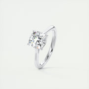 2 CT Cushion Solitaire CVD F/VS1 Diamond Engagement Ring - Barbara Maison 