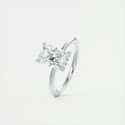 2 CT Radiant Hidden Halo CVD F/VS1 Diamond Engagement Ring - Barbara Maison 