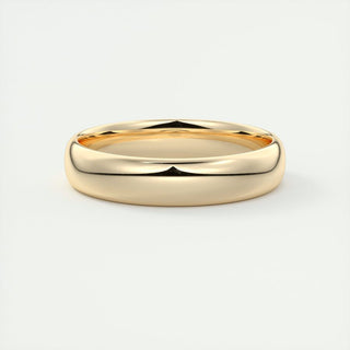 Polished Finish Regular Yellow Gold Men's Band - Barbara Maison 