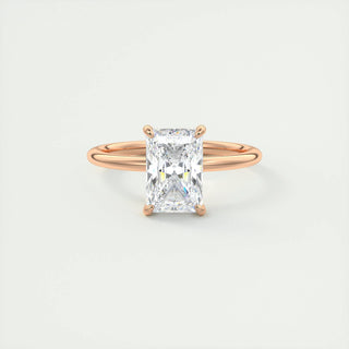 2 CT Radiant Hidden Halo CVD F/VS1 Diamond Engagement Ring - Barbara Maison 