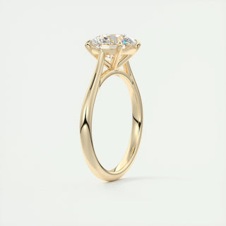 2 CT Round Solitaire CVD F/VS1 Diamond Engagement Ring - Barbara Maison 