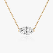 0.25 CT-1.0 CT Marquise Solitaire CVD F/VS Diamond Necklace - Barbara Maison 
