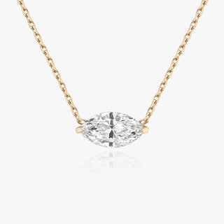 0.25 CT-1.0 CT Marquise Solitaire CVD F/VS Diamond Necklace - Barbara Maison 