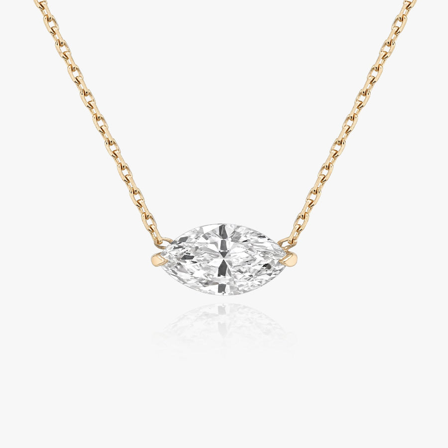 0.25 CT-1.0 CT Marquise Solitaire CVD F/VS Diamond Necklace - Barbara Maison 