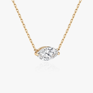 0.25 CT-1.0 CT Marquise Solitaire CVD F/VS Diamond Necklace - Barbara Maison 