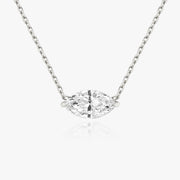 0.25 CT-1.0 CT Marquise Solitaire CVD F/VS Diamond Necklace - Barbara Maison 