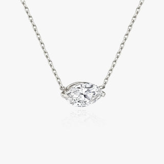 0.25 CT-1.0 CT Marquise Solitaire F/VS Lab Grown Diamond Necklace - Barbara Maison 