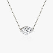 0.25 CT-1.0 CT Marquise Solitaire CVD F/VS Diamond Necklace - Barbara Maison 
